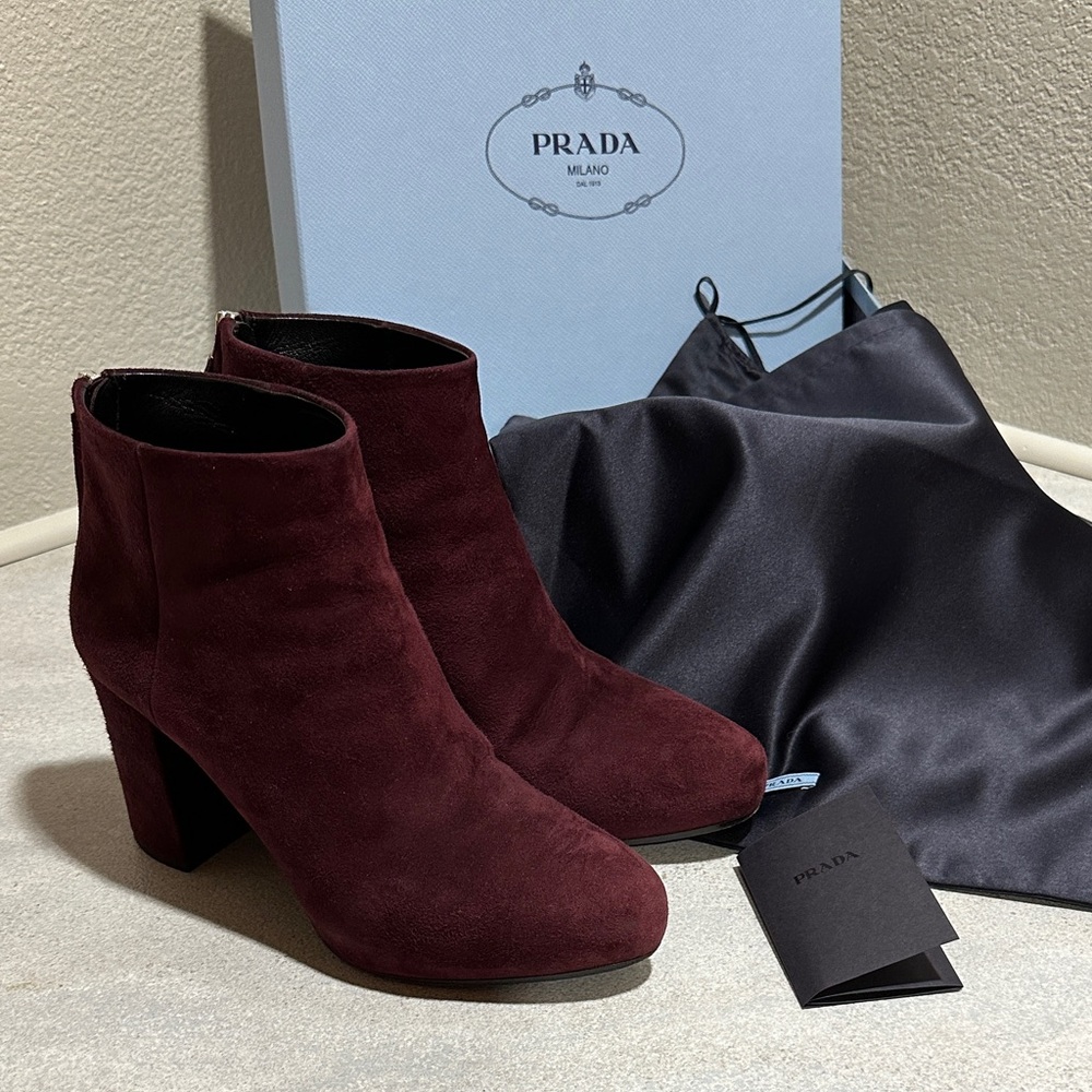 Prada Sude Ankle Boot
